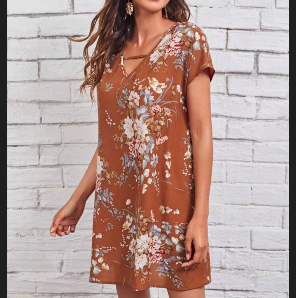Shein floral dress sz L